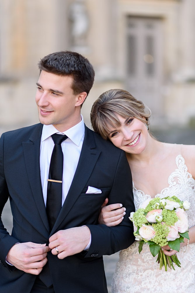 Paris wedding photographer - Beautiful bride and groom portrait Paris wedding photographer - Beautiful bride and groom portrait