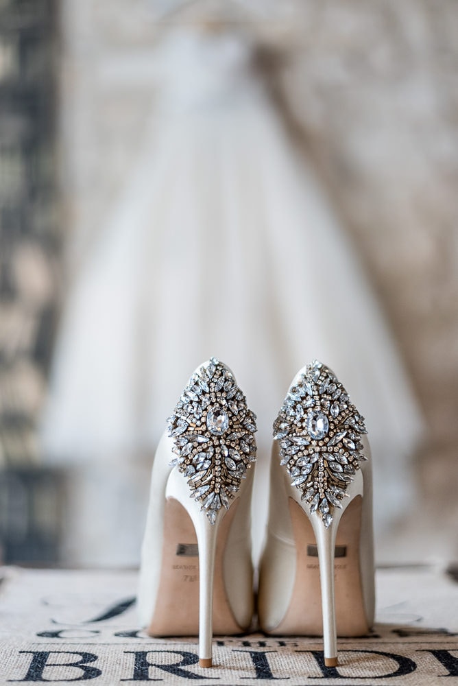 Wedding photographer in Paris - Beautiful details of Badgley Mishka bridal shoes and wedding dress Wedding photographer in Paris - Beautiful details of Badgley Mishka bridal shoes and wedding dress