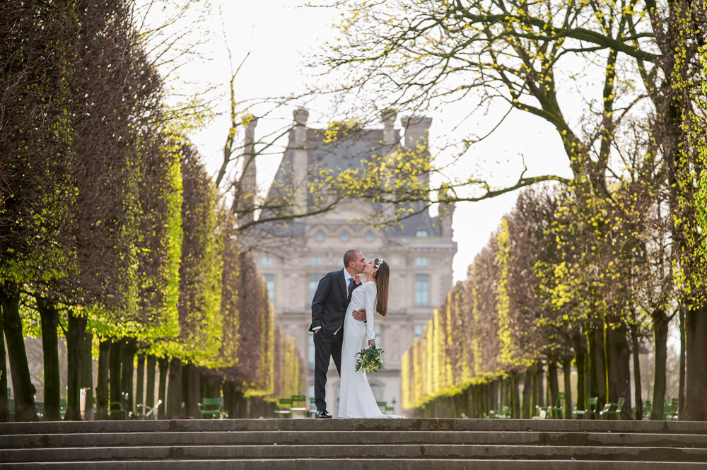 tuileries garden elopement photography by pierre