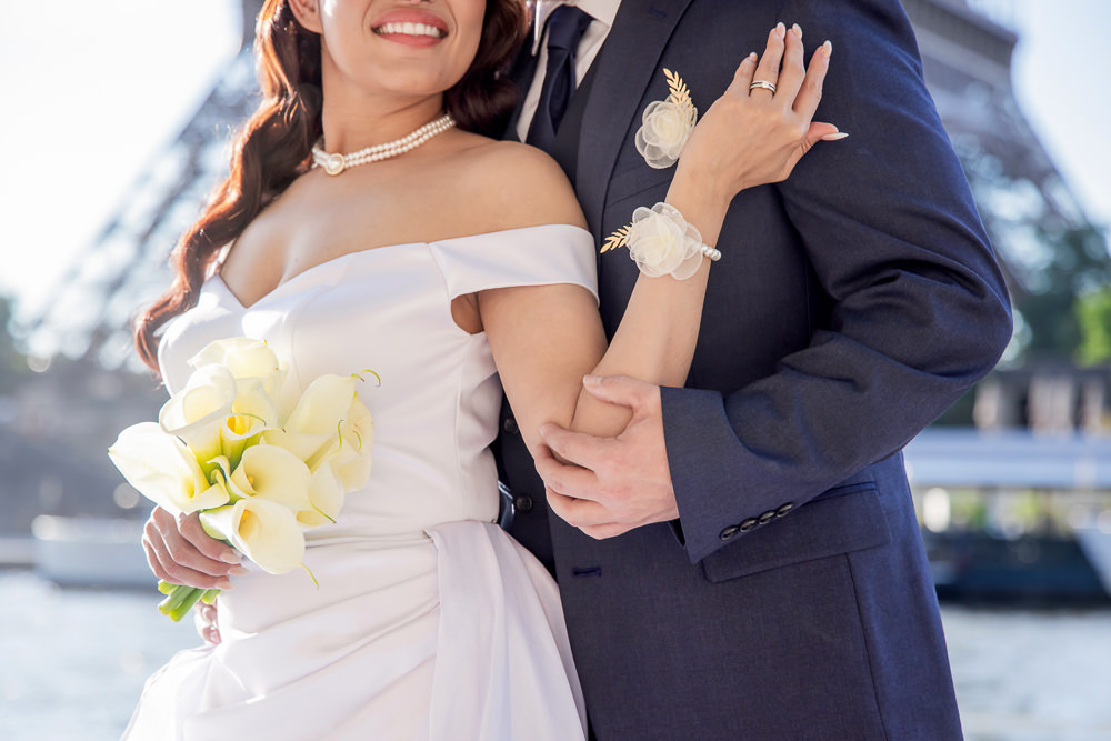 bride and groom details in paris by daniel